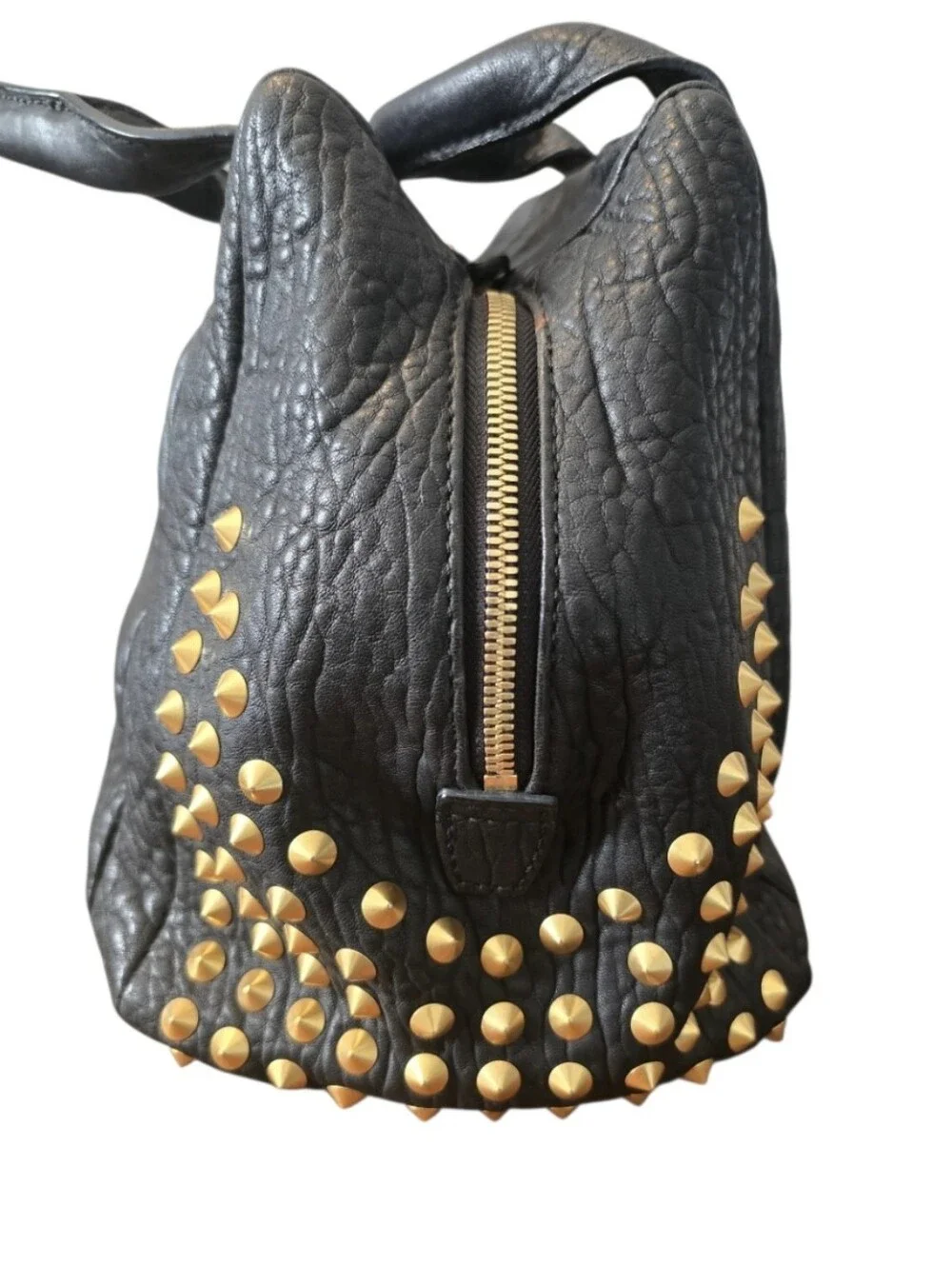 MCM Keana Studded Sheepskin Leather Satchel/Crossbody w/Dustbag In EUC